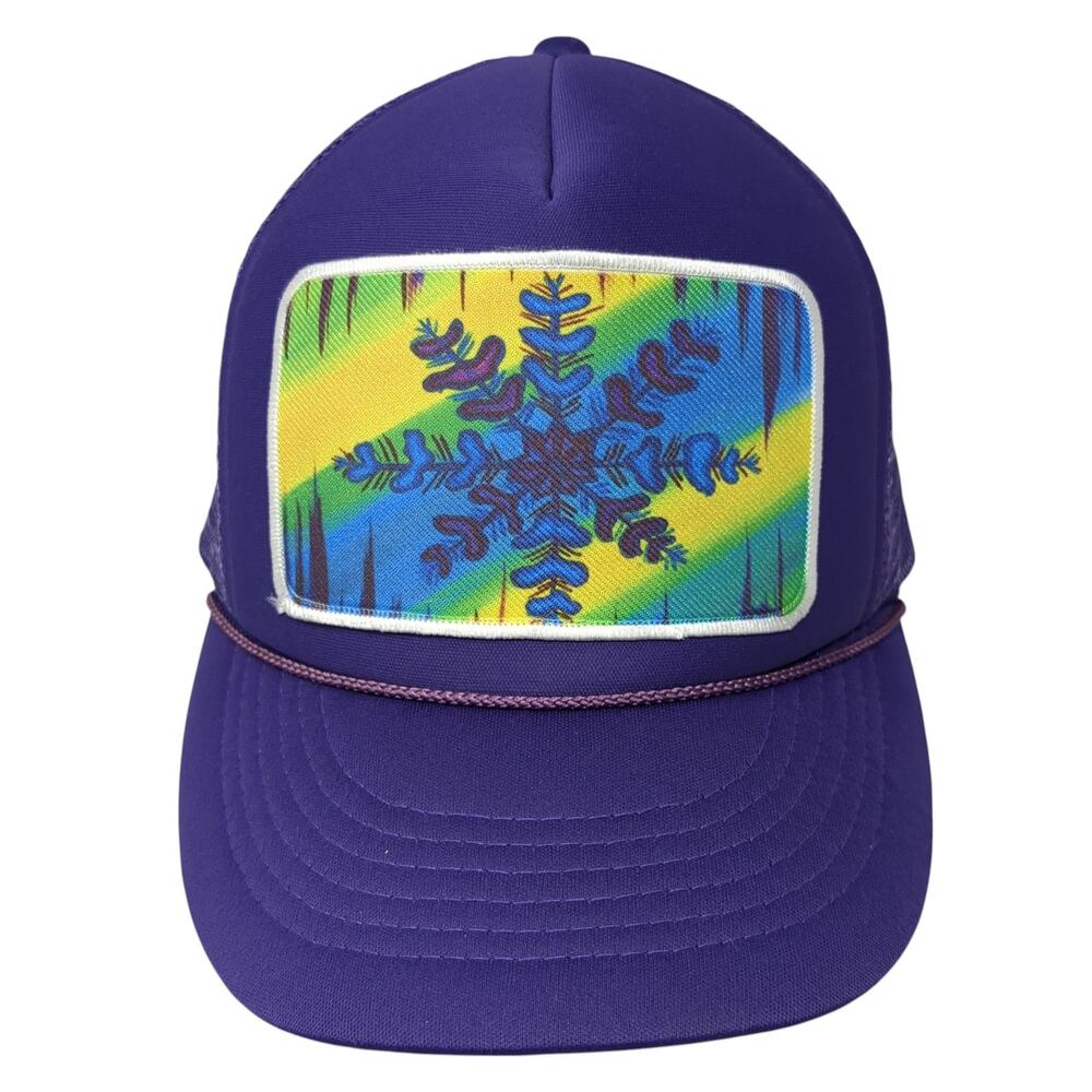 Cobra Snapback Trucker Hat Purple One Size Adjustable Lightweight Mesh Back Rope